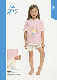 GIRL'S PAJAMA M/M P25041 Tellini S.r.l. Wholesale Clothing